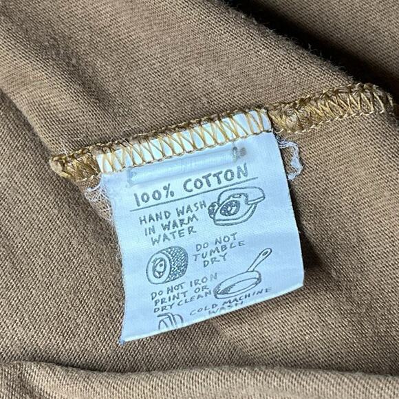 Vintage Y2K Mambo Surf De Luxe Graphic T-Shirt Size XL Army Brown Green Splatter - Picture 4 of 6